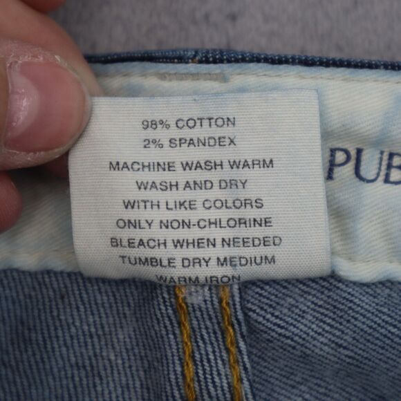 Banana Republic Pants Womens 0 Blue Flare Low Stretch Zip Dark Wash Denim Jeans - Picture 9 of 16